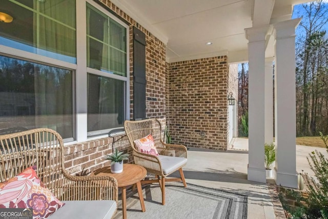 view of patio with covered porch