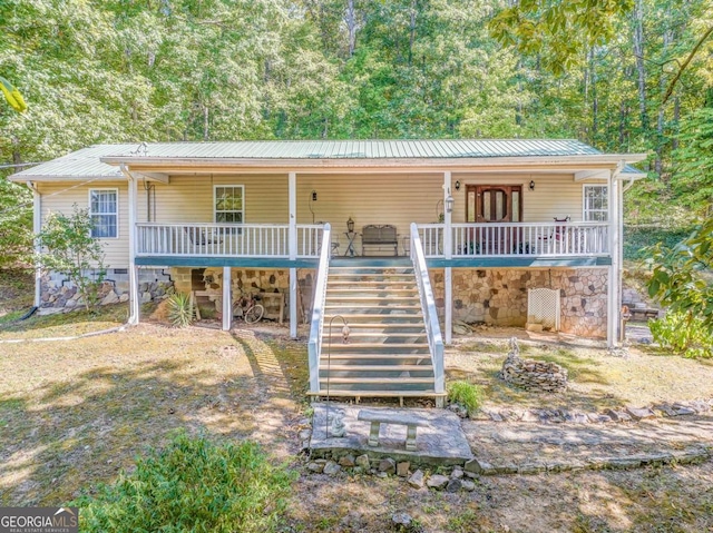 view of front of house with a porch