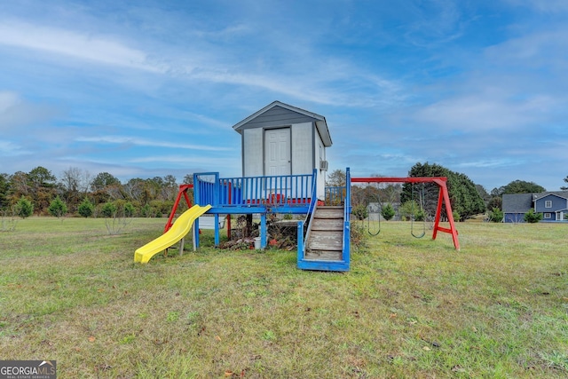 3615 Miller Bottom Rd, Loganville, GA 30052 - view of play area with a lawn