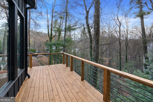 view of wooden terrace