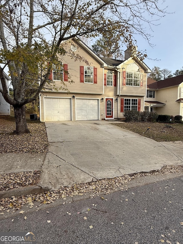 view of front of home featuring a garage