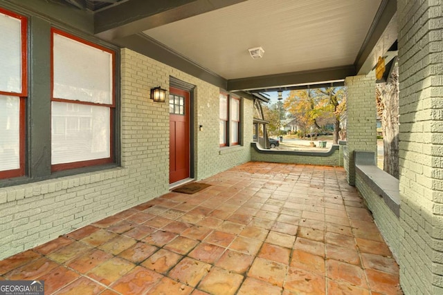 view of patio / terrace featuring covered porch