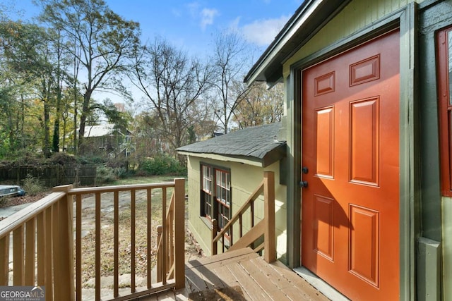 view of wooden deck