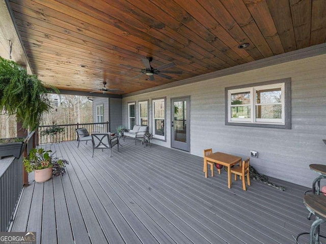 view of wooden terrace