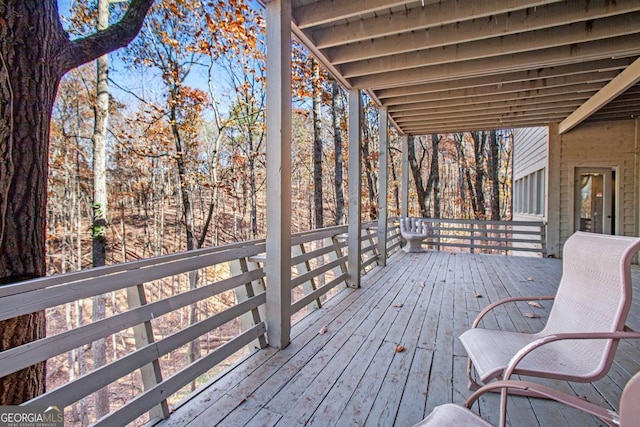 view of wooden terrace