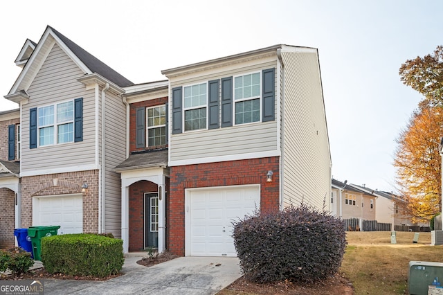 view of front of house featuring a garage