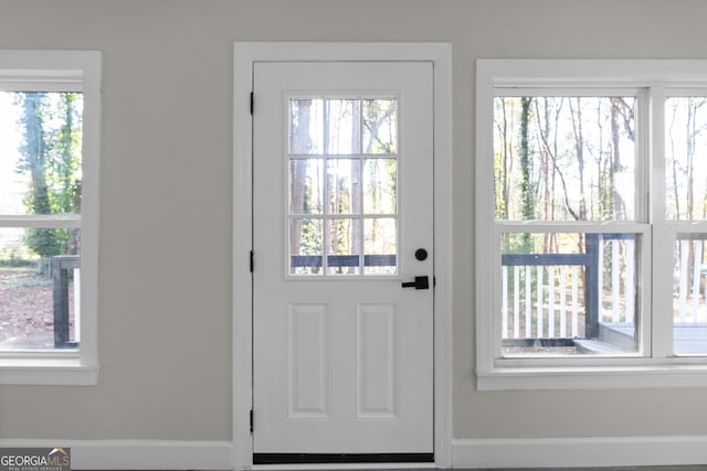 view of doorway to outside