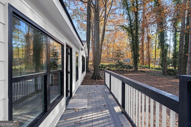 view of wooden terrace