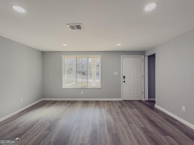 interior space featuring hardwood / wood-style flooring