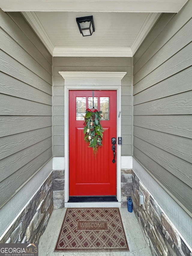 view of doorway to property