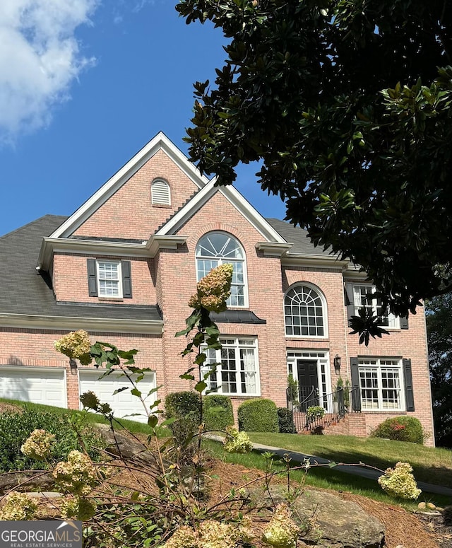 view of property with a garage