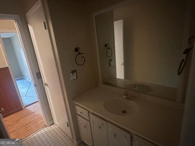 bathroom featuring vanity and tile patterned floors