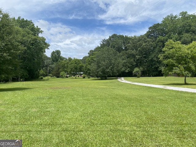 view of home's community featuring a yard