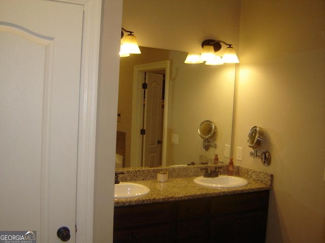 bathroom featuring vanity