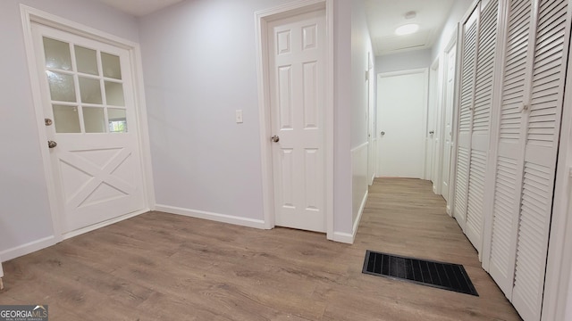 interior space with light wood-type flooring