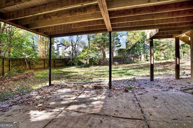 view of patio / terrace with a fenced backyard