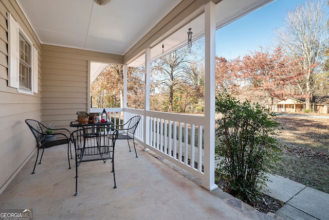 view of sunroom / solarium