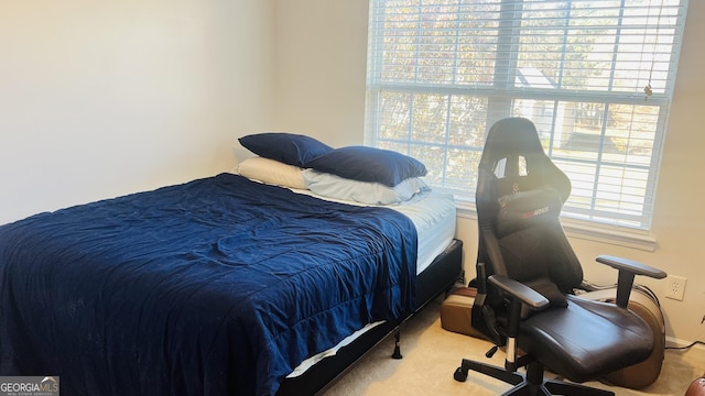 view of carpeted bedroom