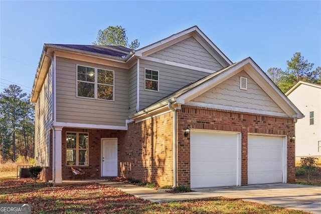 view of front of house featuring a garage