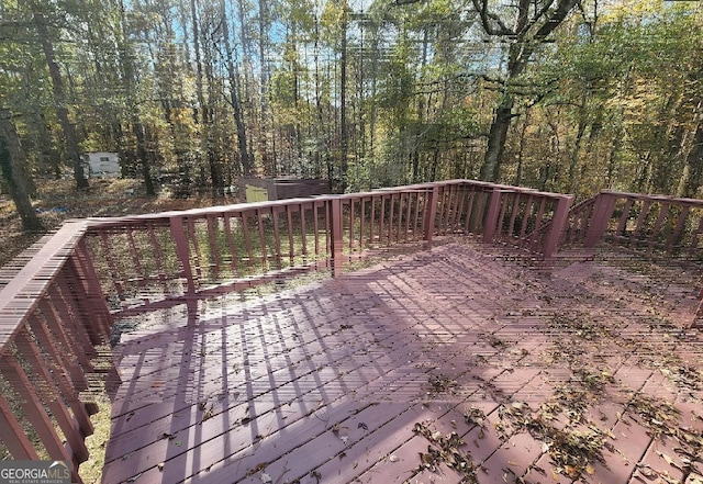 view of wooden terrace