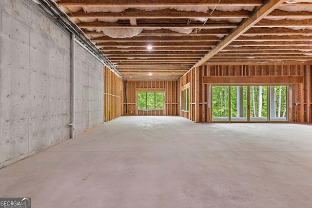 miscellaneous room with concrete floors