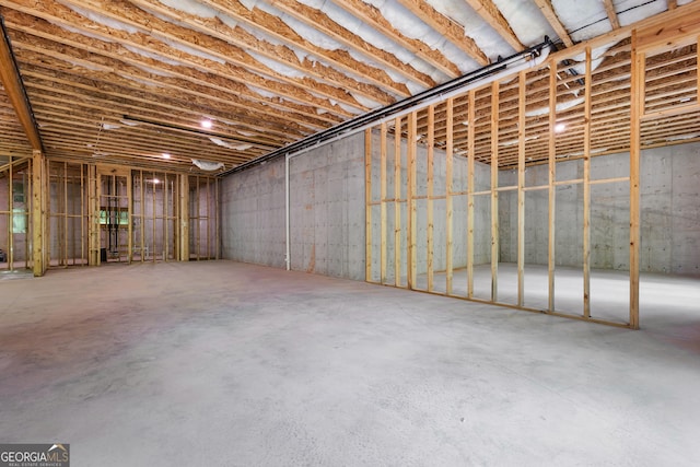 view of basement