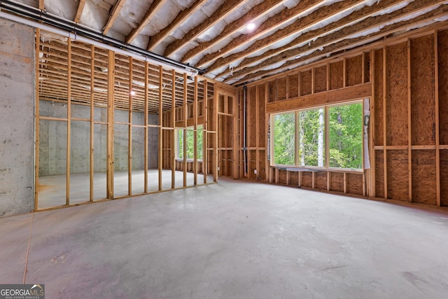 misc room with concrete floors