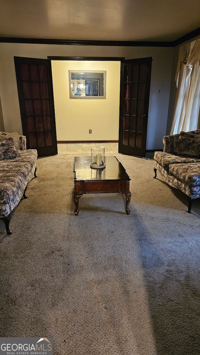 view of carpeted living room