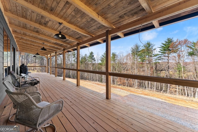 view of wooden deck