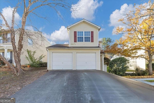 exterior space featuring a garage