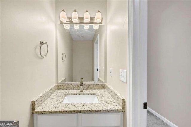 bathroom with vanity