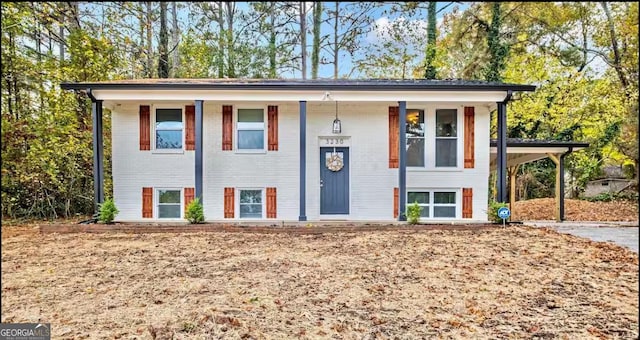 raised ranch with covered porch