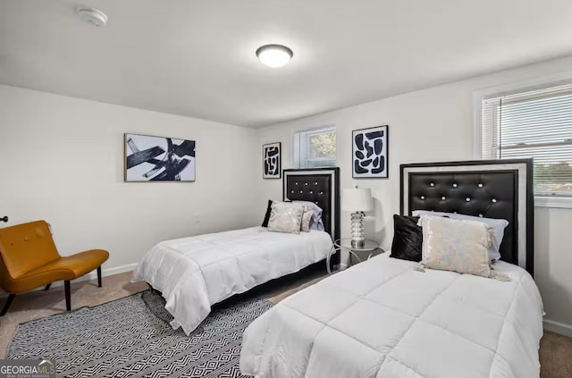 bedroom featuring carpet flooring