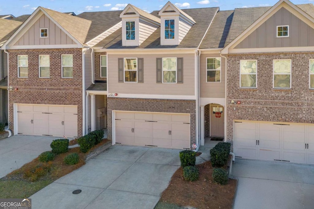 view of property with a garage