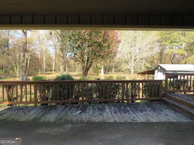 view of wooden terrace