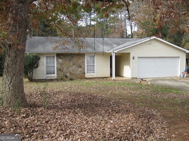 ranch-style house with a garage