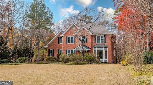 view of front of house featuring a front yard