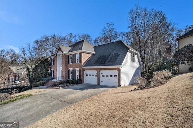 view of home's exterior featuring a garage