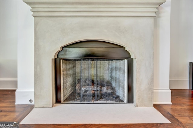 room details featuring hardwood / wood-style flooring