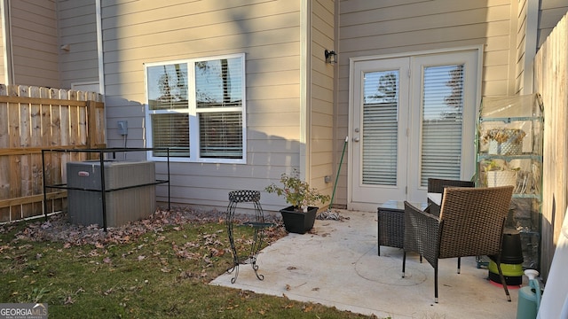 view of patio with cooling unit