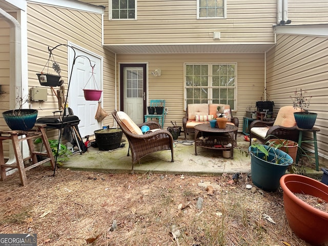 view of patio / terrace with an outdoor hangout area