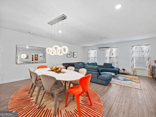 dining room featuring hardwood / wood-style flooring