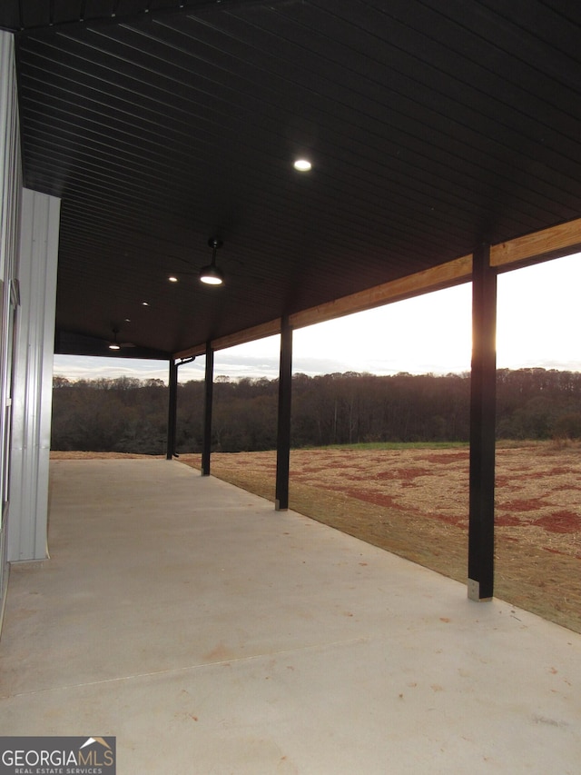 view of patio / terrace with ceiling fan