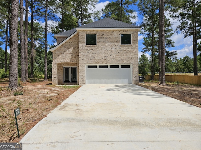 front facade featuring a garage