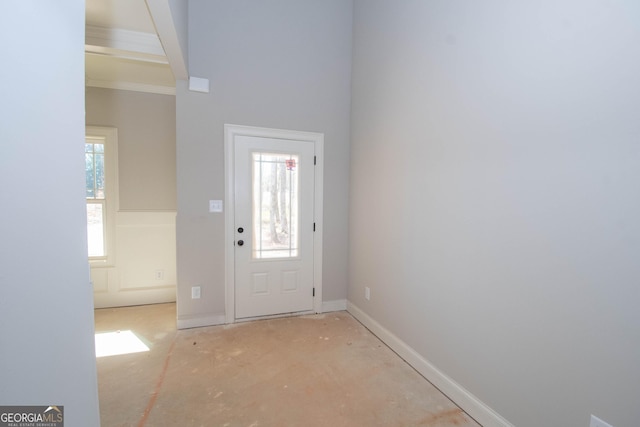 foyer entrance featuring plenty of natural light