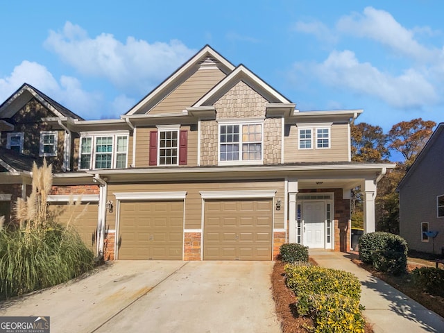 view of front of house featuring a garage