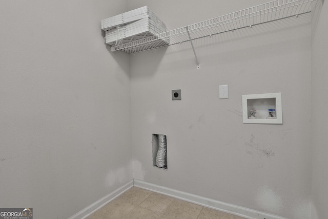 laundry room featuring electric dryer hookup and hookup for a washing machine