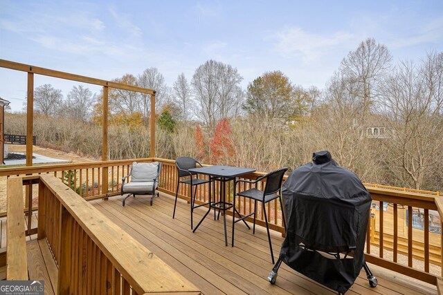 deck with grilling area