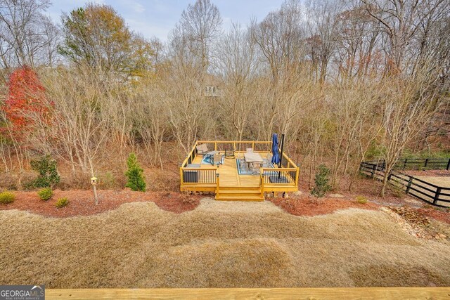 exterior space featuring a deck