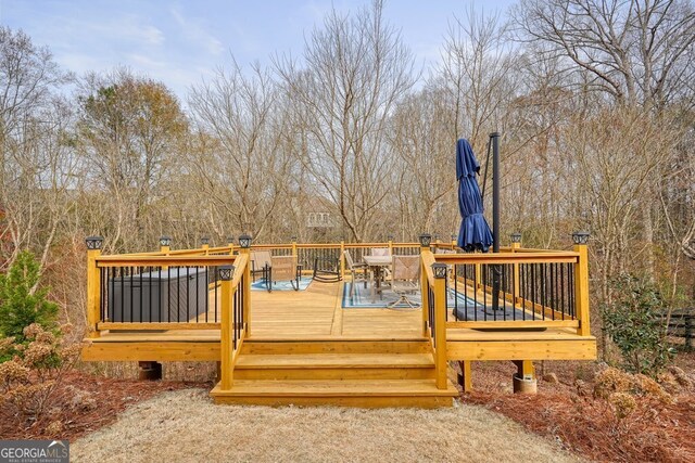 view of wooden deck